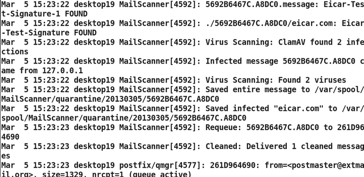 postfix+dovecot+extmail+spamassassin+MailScanner+ClamAV